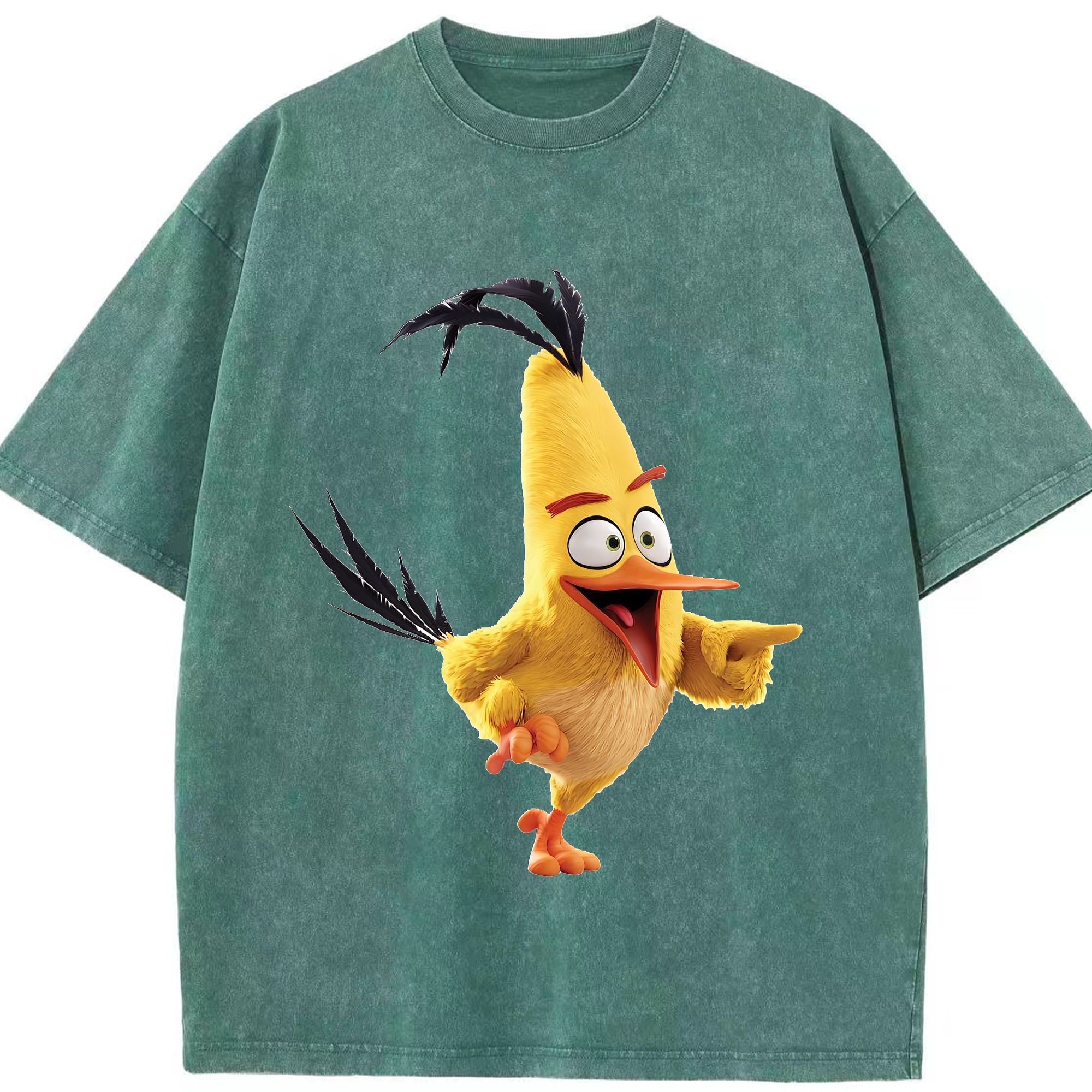 （画像用） Angry Birds アングリーバード 綿100% ヴィンテージ風 半袖Tシャツ（フロントプリント）
